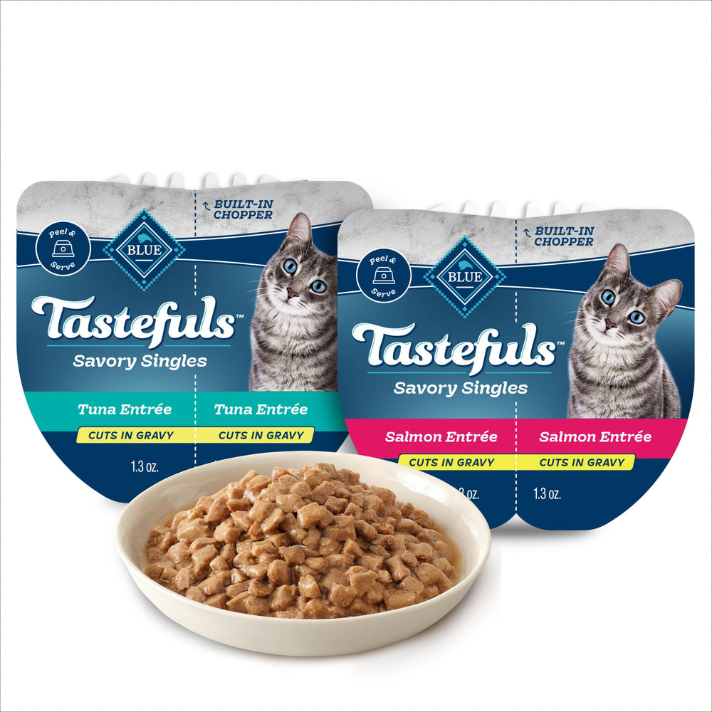 Blue Buffalo Tastefuls saumon barquette: saveur délicate et portion pratique.