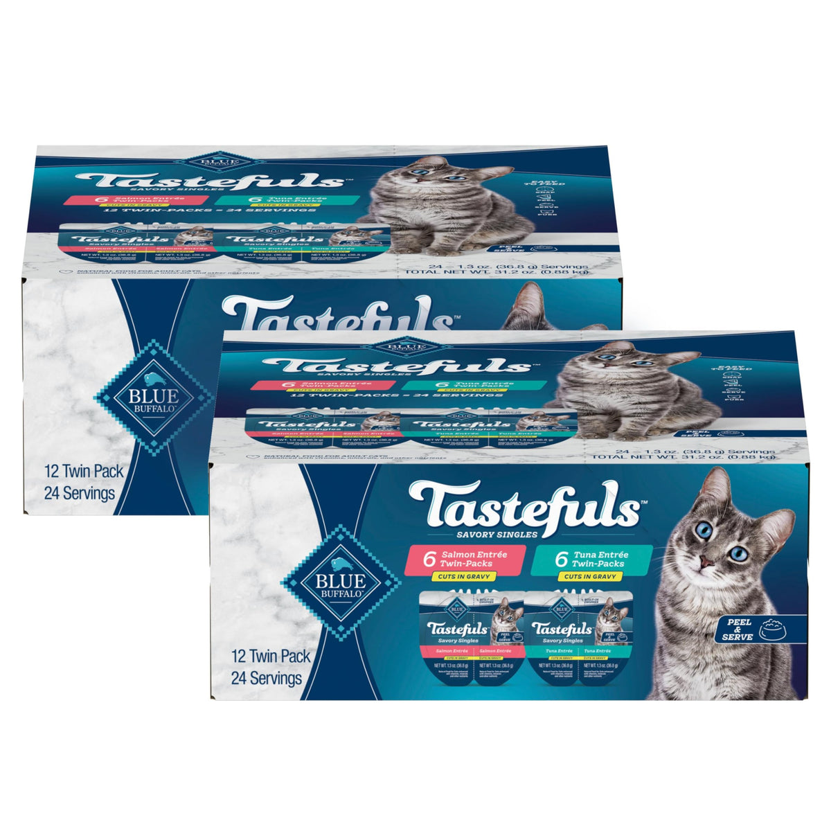 Blue Buffalo Tastefuls saumon en sauce, portion pratique prête à servir