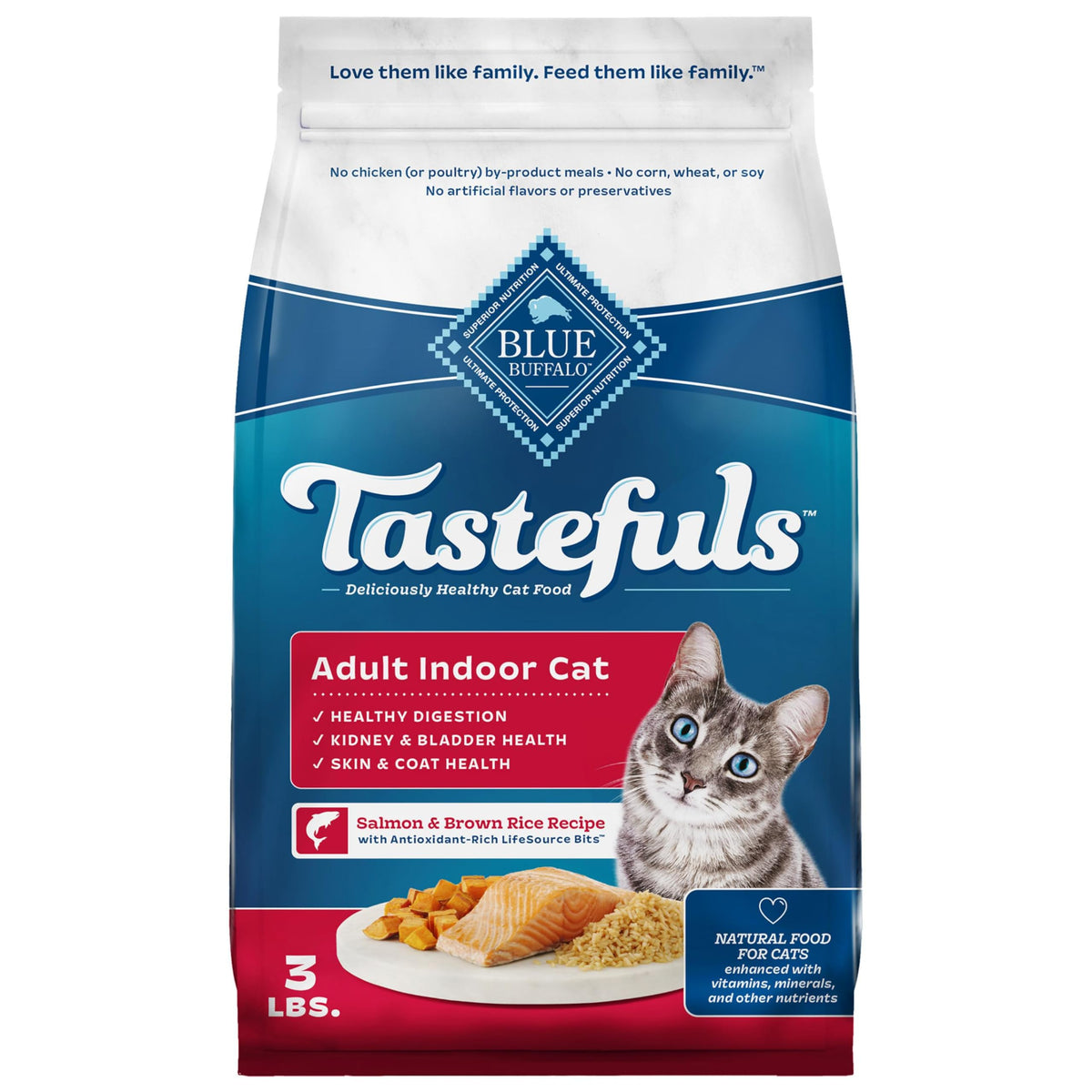 Tastefuls Blue Buffalo saumon en premiere position pour un gout naturel