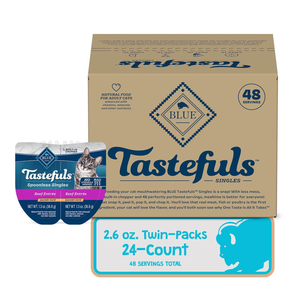 Texture soyeuse du pâté Tastefuls pour chat Blue Buffalo.