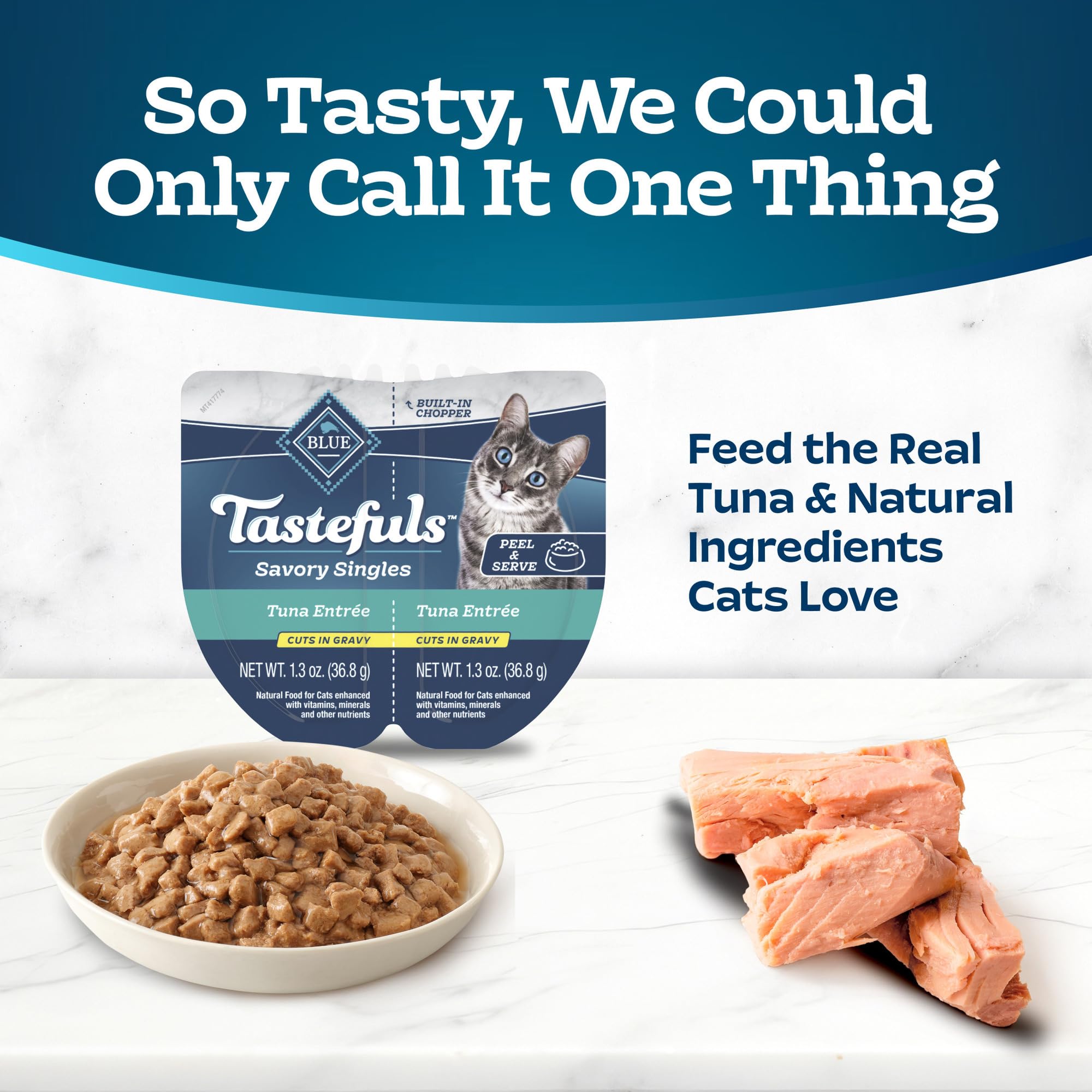Blue Buffalo Tastefuls tranches-thon-dans-sauce favorisant l'hydratation.