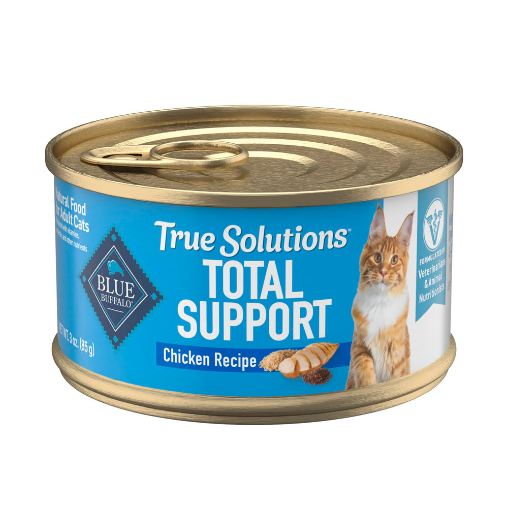Blue Buffalo True Solutions avec poulet réel premier ingrédient, soutient les muscles des chats.