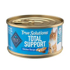 Blue Buffalo True Solutions avec poulet réel premier ingrédient, soutient les muscles des chats.