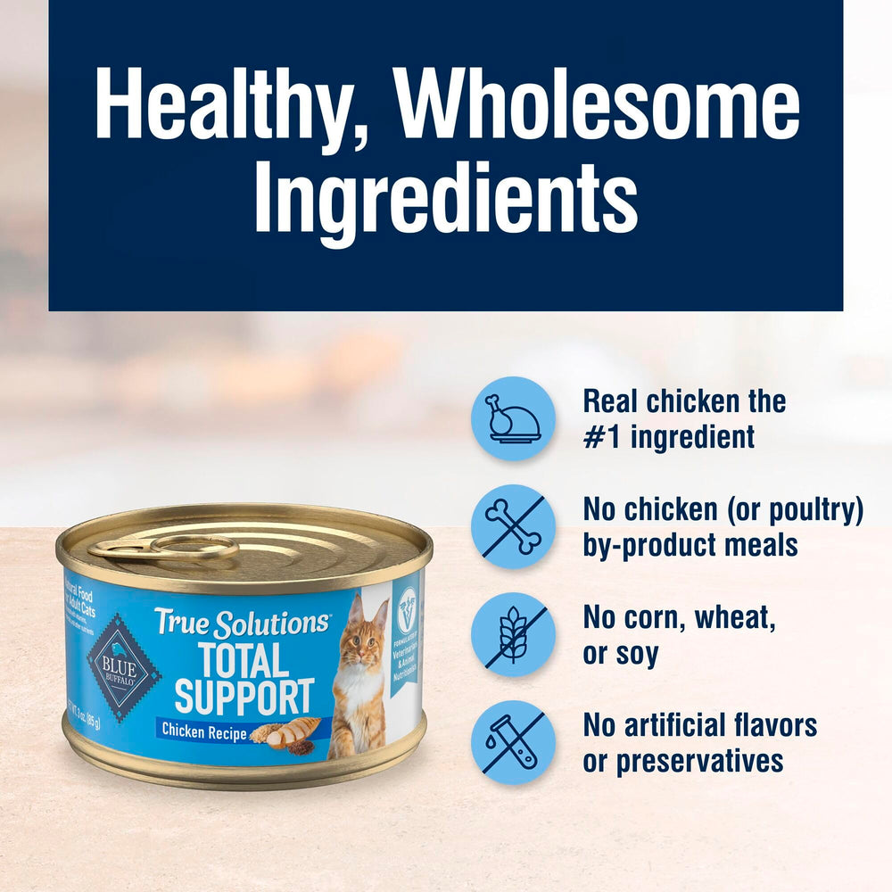 Blue Buffalo True Solutions sans arômes artificiels ni conservateurs.