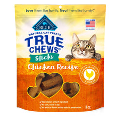 Blue Buffalo True Chews Sticks, bâtonnets poulet, friandise naturelle idéale pour l'entraînement des chats