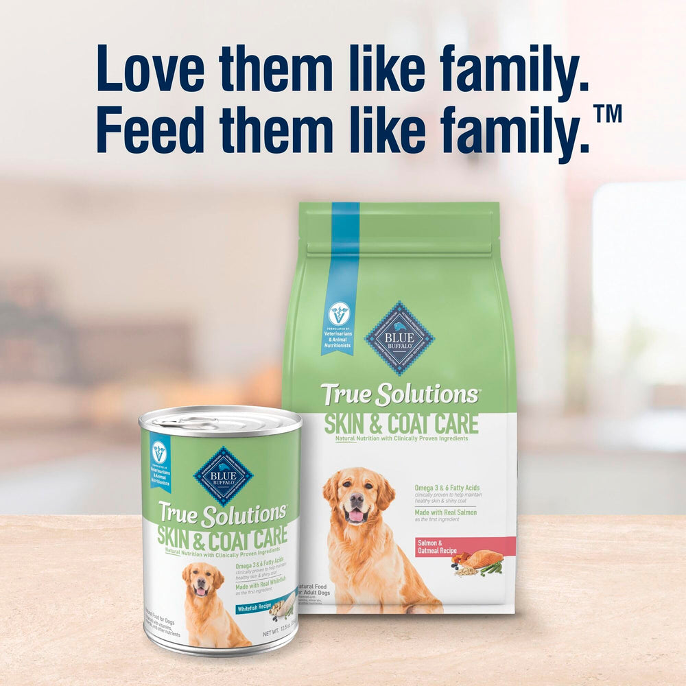 Nutrition naturelle Blue Buffalo True Solutions destinée aux chiens adultes.
