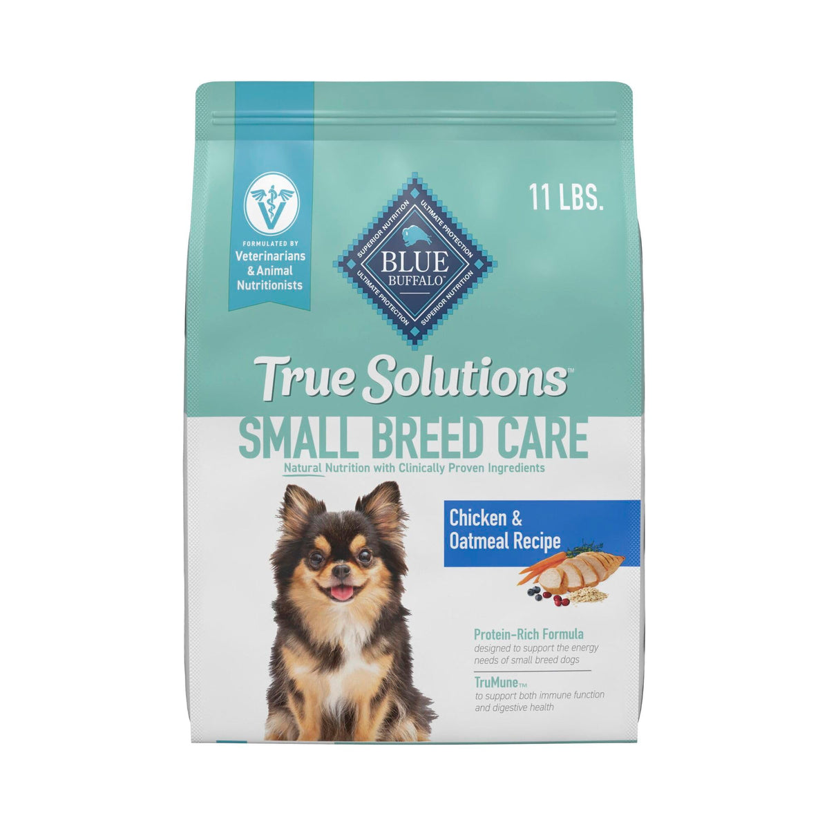 Blue Buffalo True Solutions petit chien sac 11-lb; poulet en premier ingrédient pour énergie.