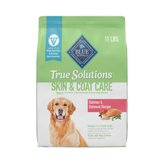 Blue Buffalo True Solutions sac 11 lb vu de face, alimentation quotidienne idéale pour chiots adultes.