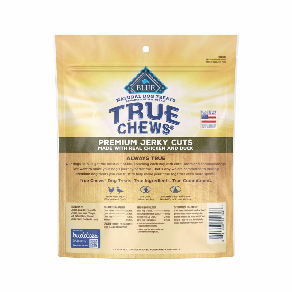 Blue Buffalo True Chews au canard; ingrédients réels mis en avant pour chien