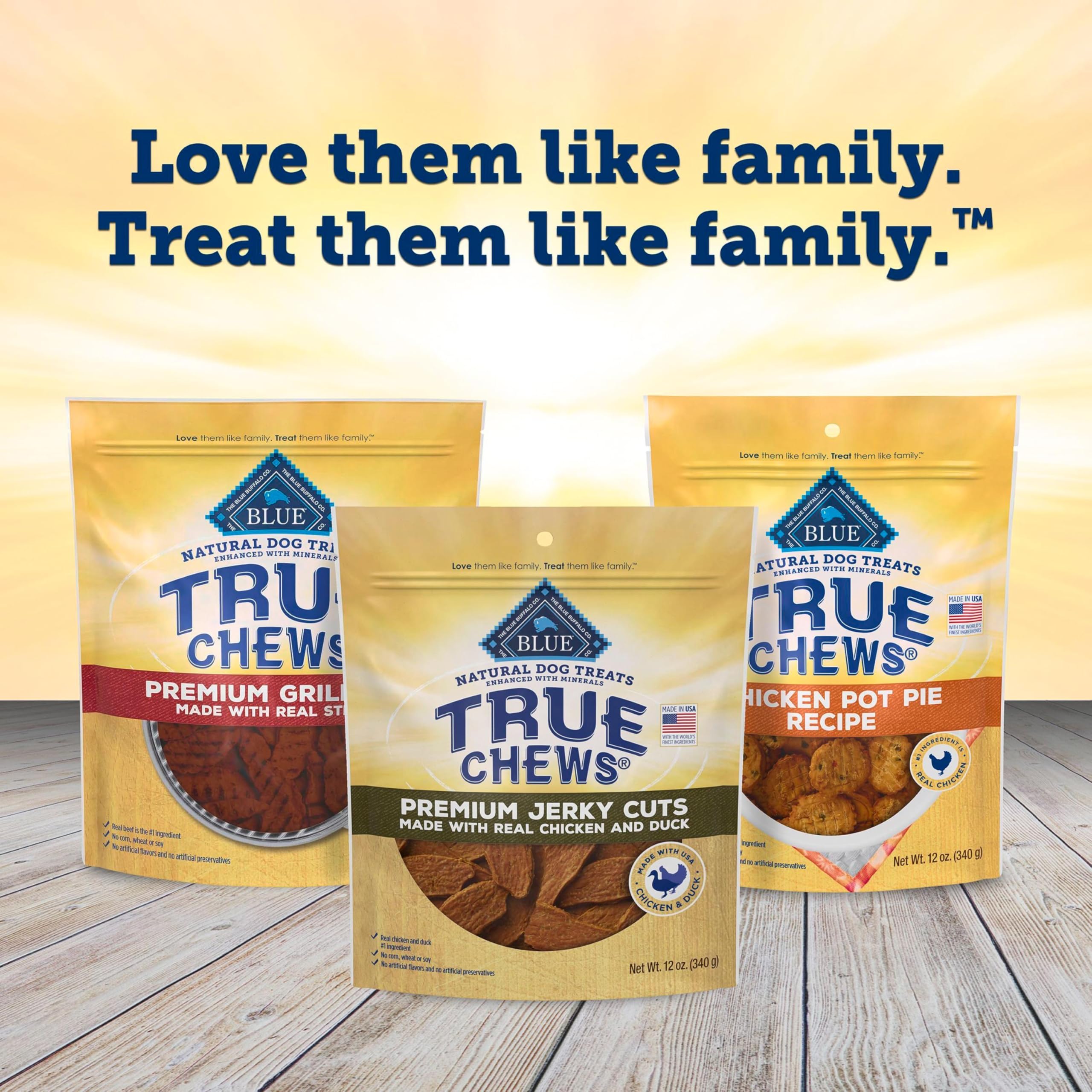 Blue Buffalo True Chews au canard; facile à déchirer pour petites et grandes races