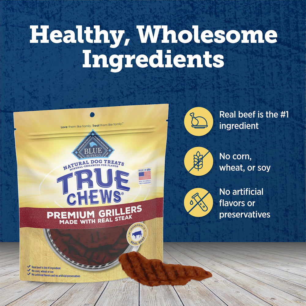 Sans sous-produits de volaille dans la formulation Blue Buffalo True Chews Grillers