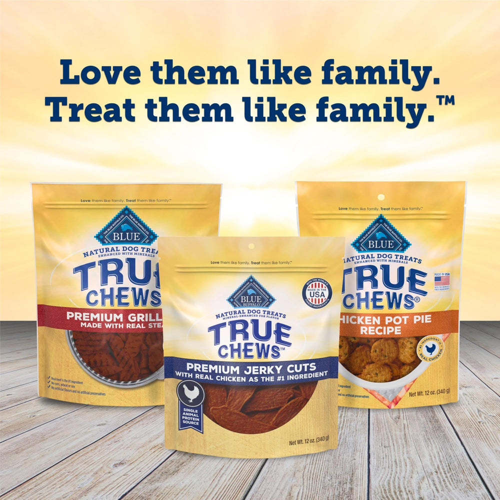 BLUE True Chews morceaux-viande-sechee: parfait pour entraînement et récompense.