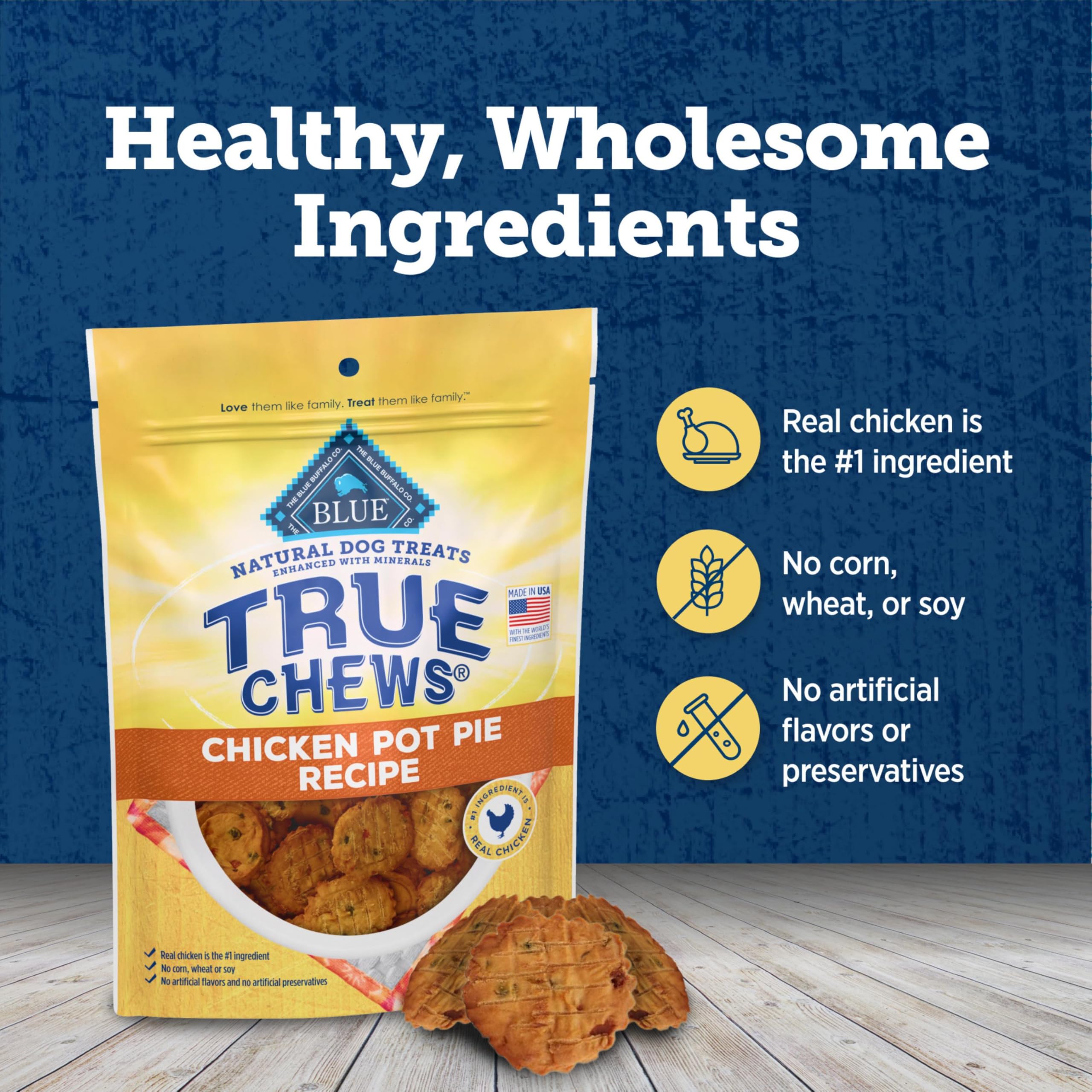 Blue Buffalo True Chews: portion pratique de 12 oz prête à offrir comme récompense