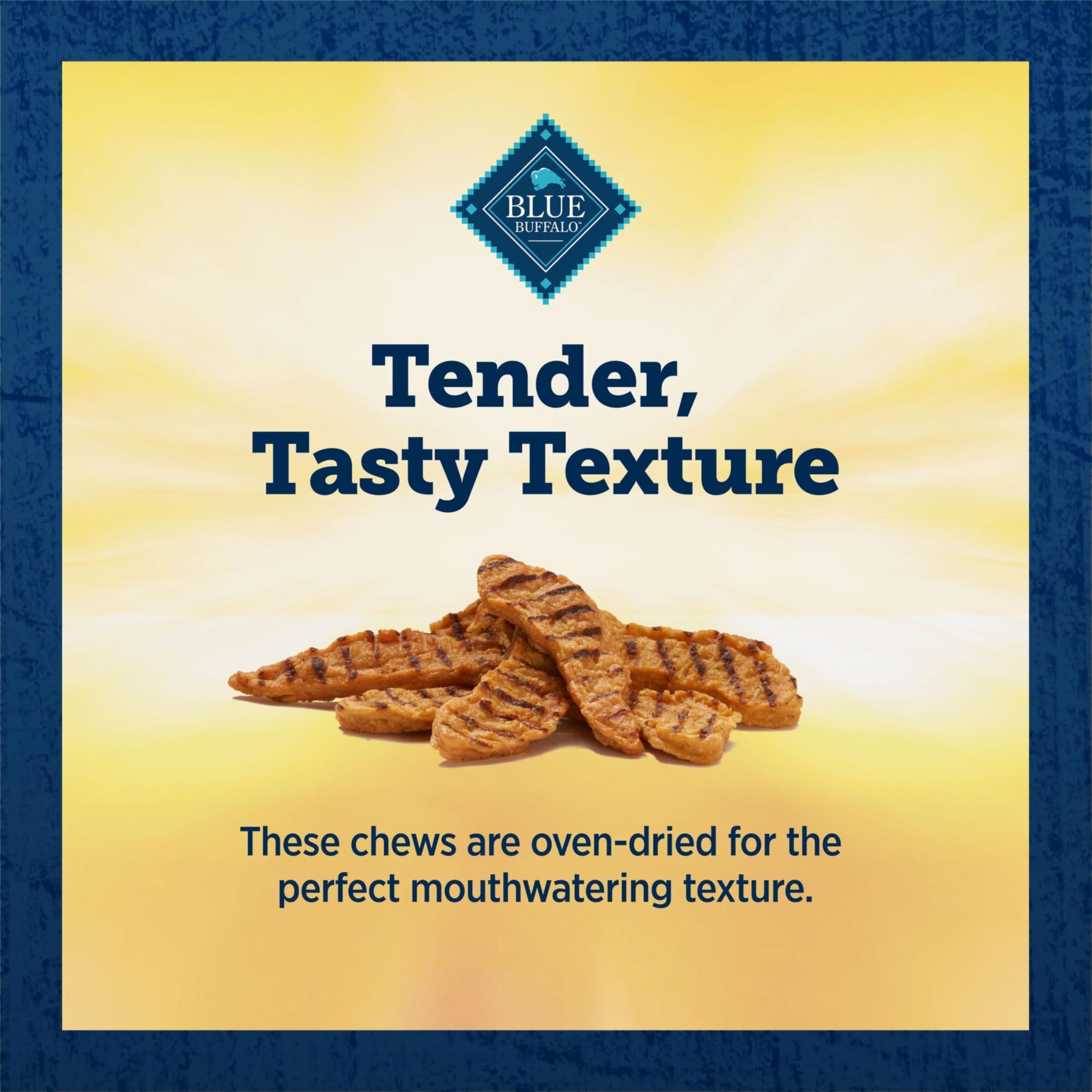 Blue Buffalo True Chews Grillers poulet, faciles à déchirer pour des portions sur mesure.