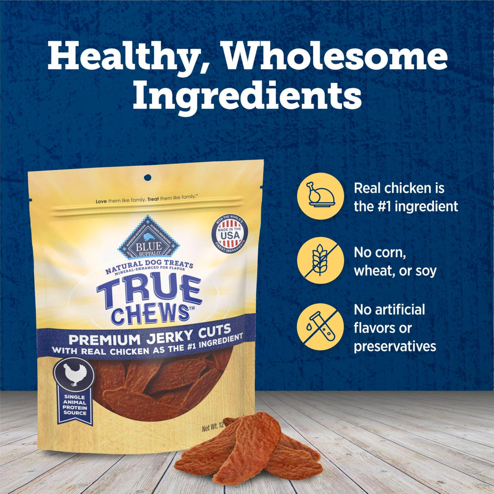 BLUE True Chews sachet-ouvert: facile à doser et à partager.