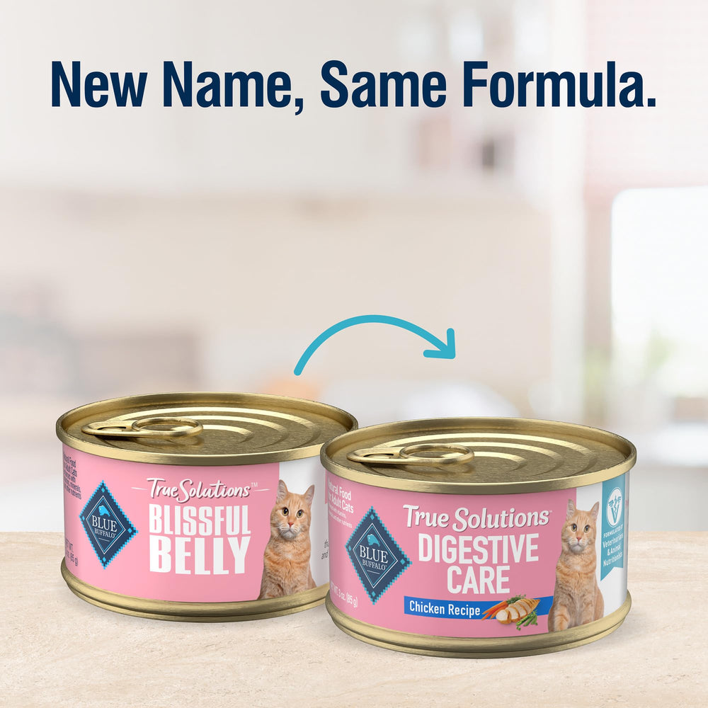 Blue Buffalo True Solutions Digestive Chat fibres prébiotiques soutenant la digestion du chat.