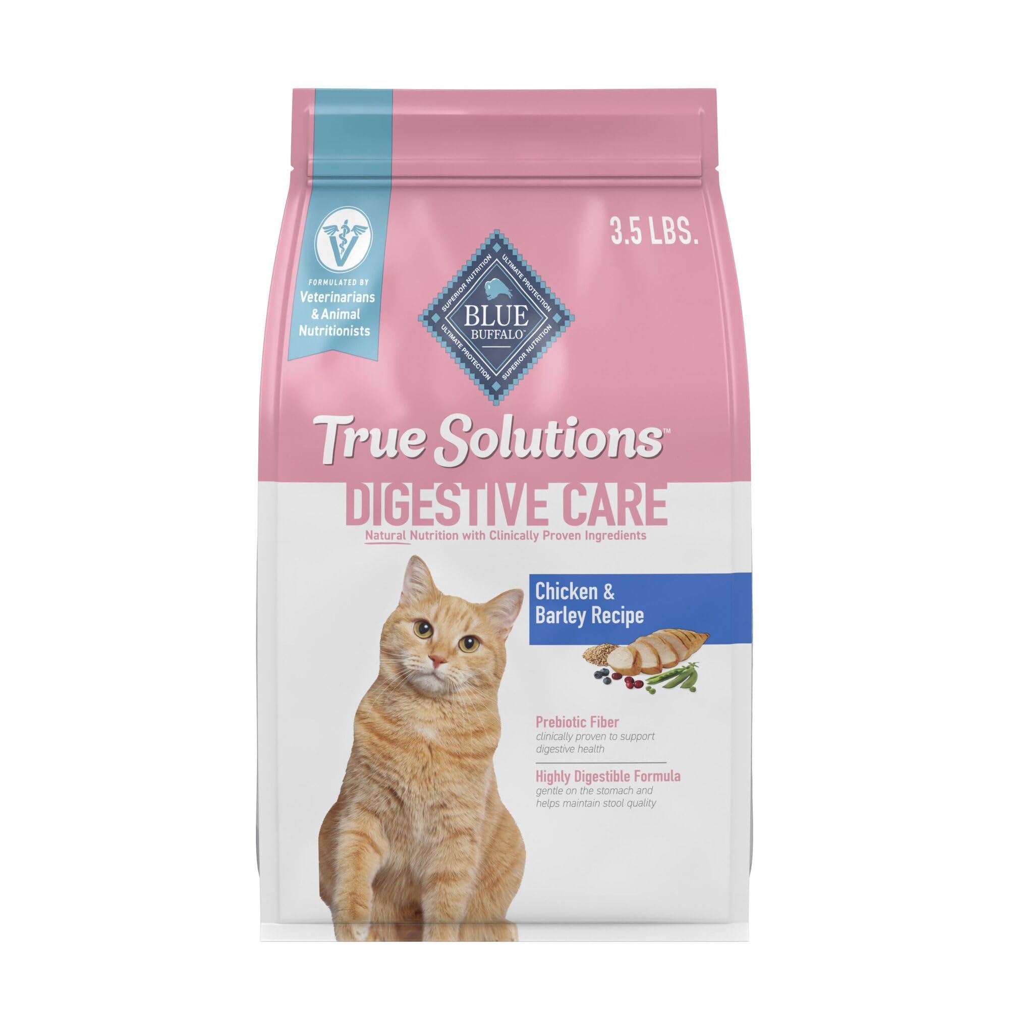 Blue Buffalo True Solutions Digestive Care sac poulet pour chat adulte, soutien digestif potentiel.