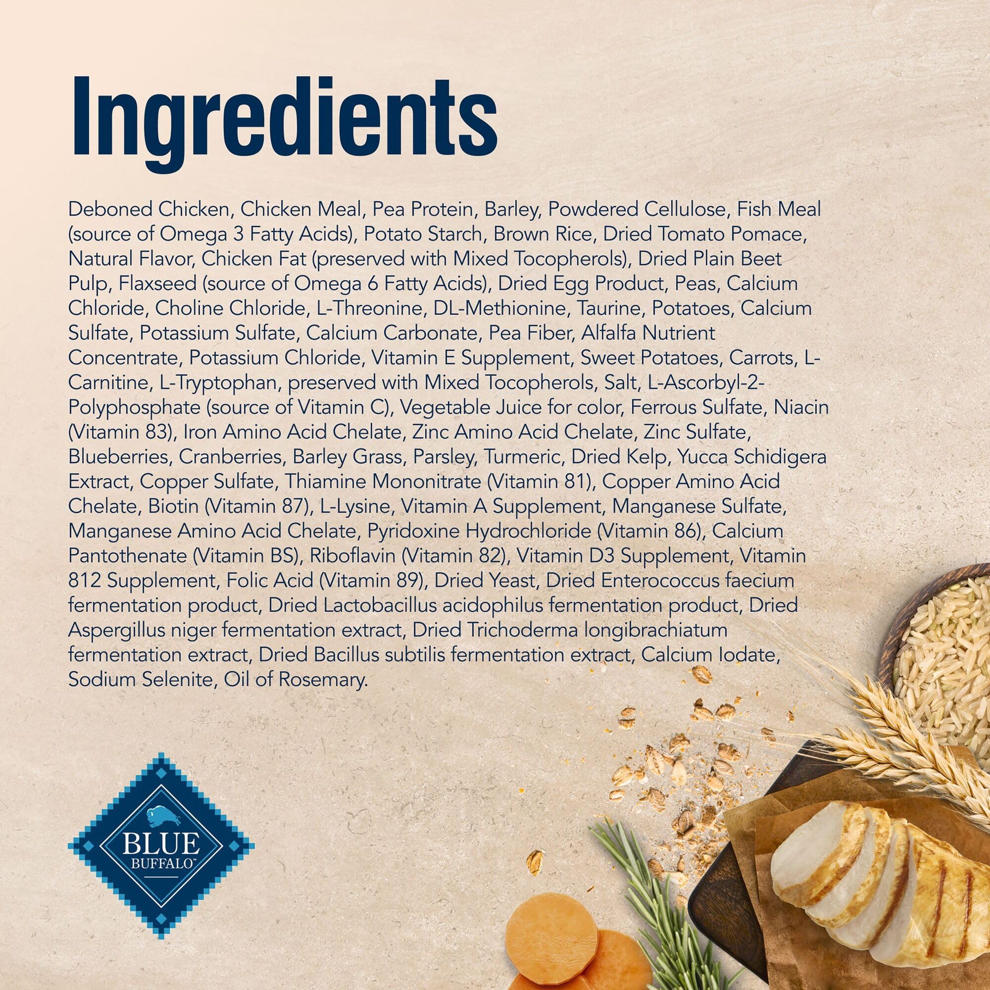 Blue Buffalo True Solutions fibres enrichies favorisent la satiété entre les repas.