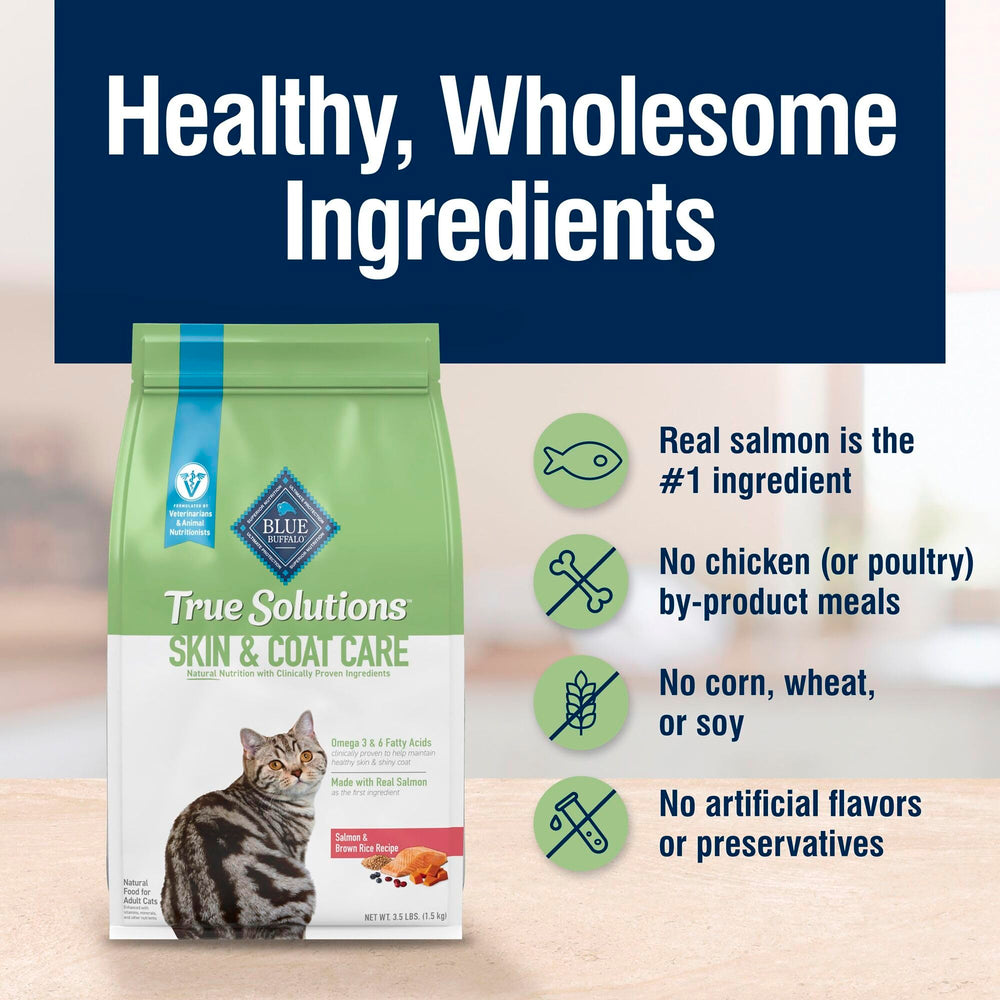 Blue Buffalo True Solutions, sans maïs, blé ni soja, nutrition naturelle.