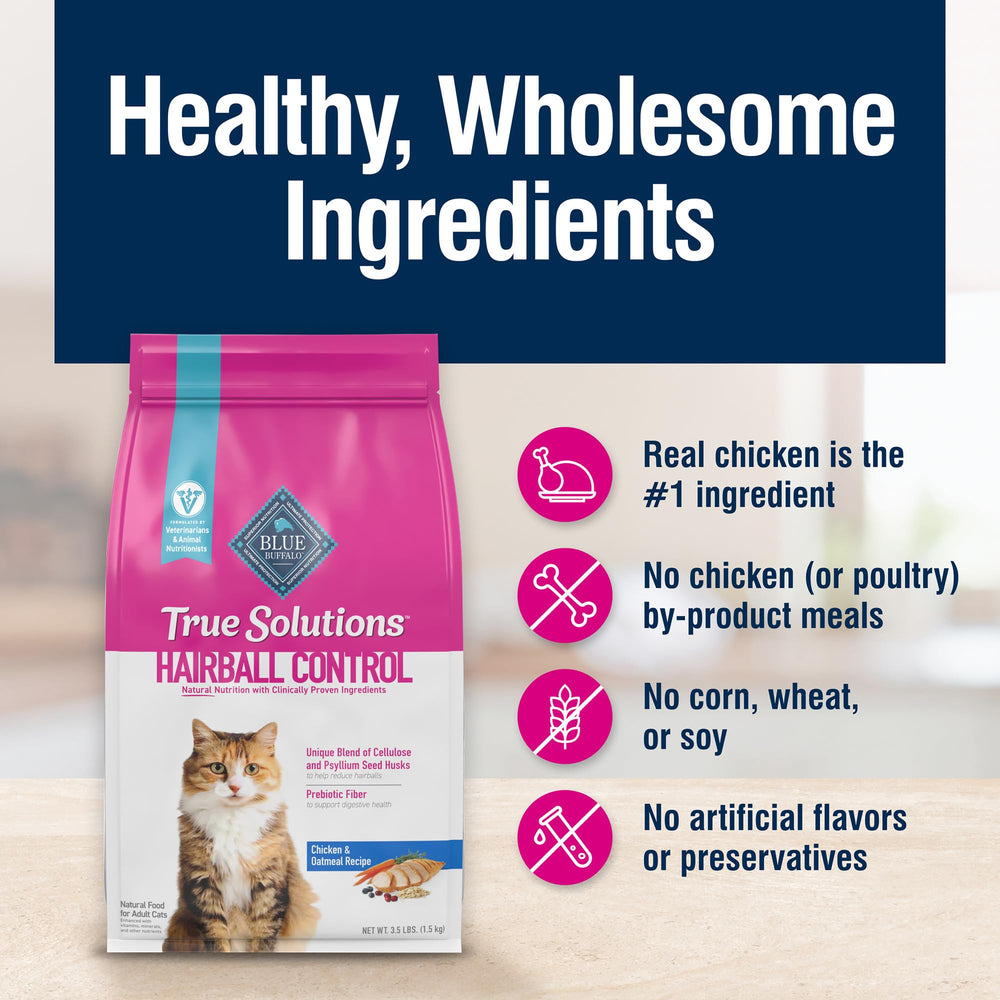 Blue Buffalo True Solutions sans sous produits, formulation pure et naturelle.