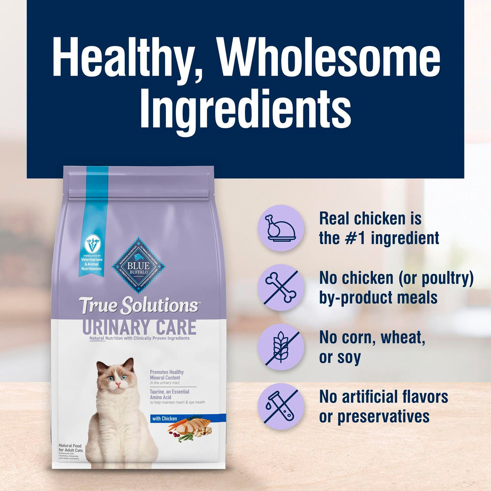 Blue Buffalo True Solutions Urinary Care - profil nutritionnel et taurine pour cœur et yeux.