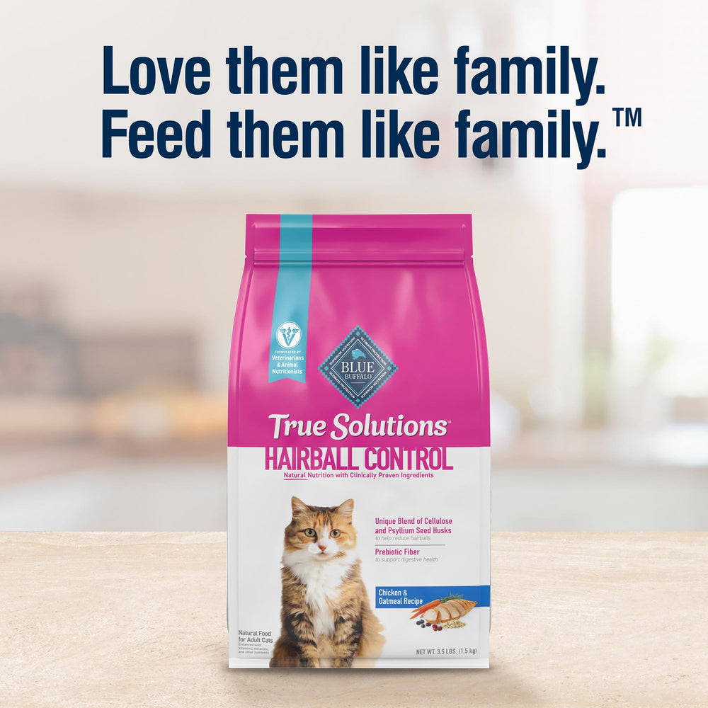 Blue Buffalo True Solutions texture croquante appréciée par les chats adultes.
