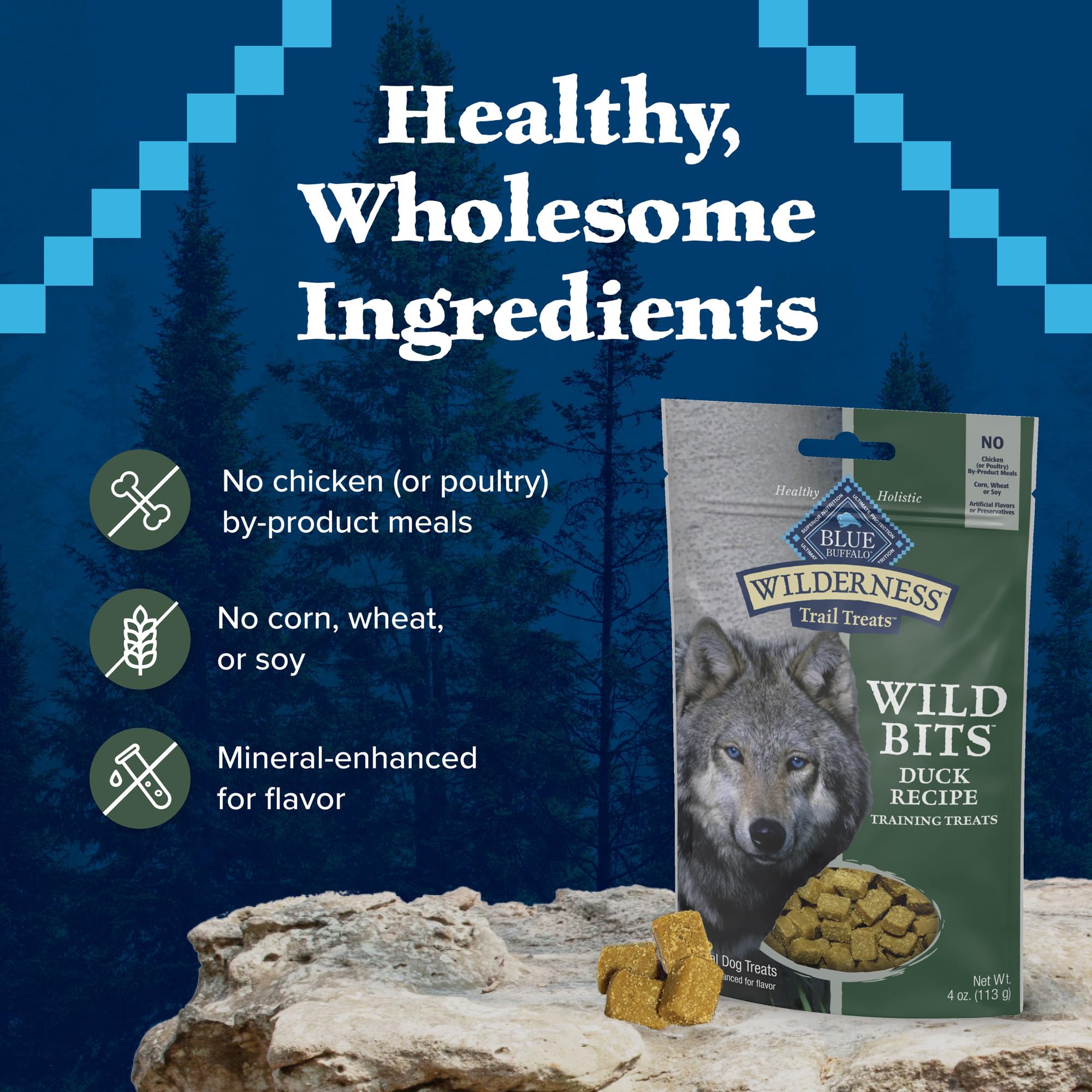 Blue Buffalo Wilderness Wild Bits texture moelleuse pour récompenser le comportement