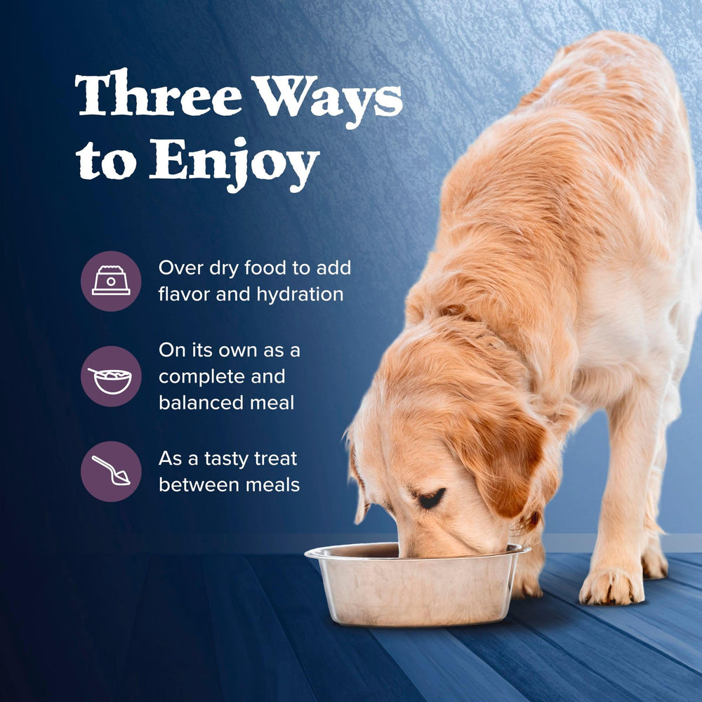 Blue Buffalo Wilderness plats humides pour chien, boeuf et poulet grillés, saveur naturelle.