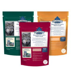 Blue Buffalo Wilderness biscuit au canard, texture croquante et haute valeur énergétique pour chien actif.