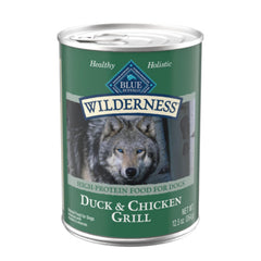 Blue Buffalo Wilderness, boite canard et poulet, premier ingrédient canard pour energie naturelle