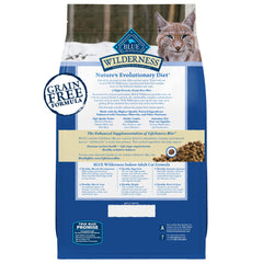 Blue Buffalo Wilderness chat intérieur sans céréales pour digestion légère.