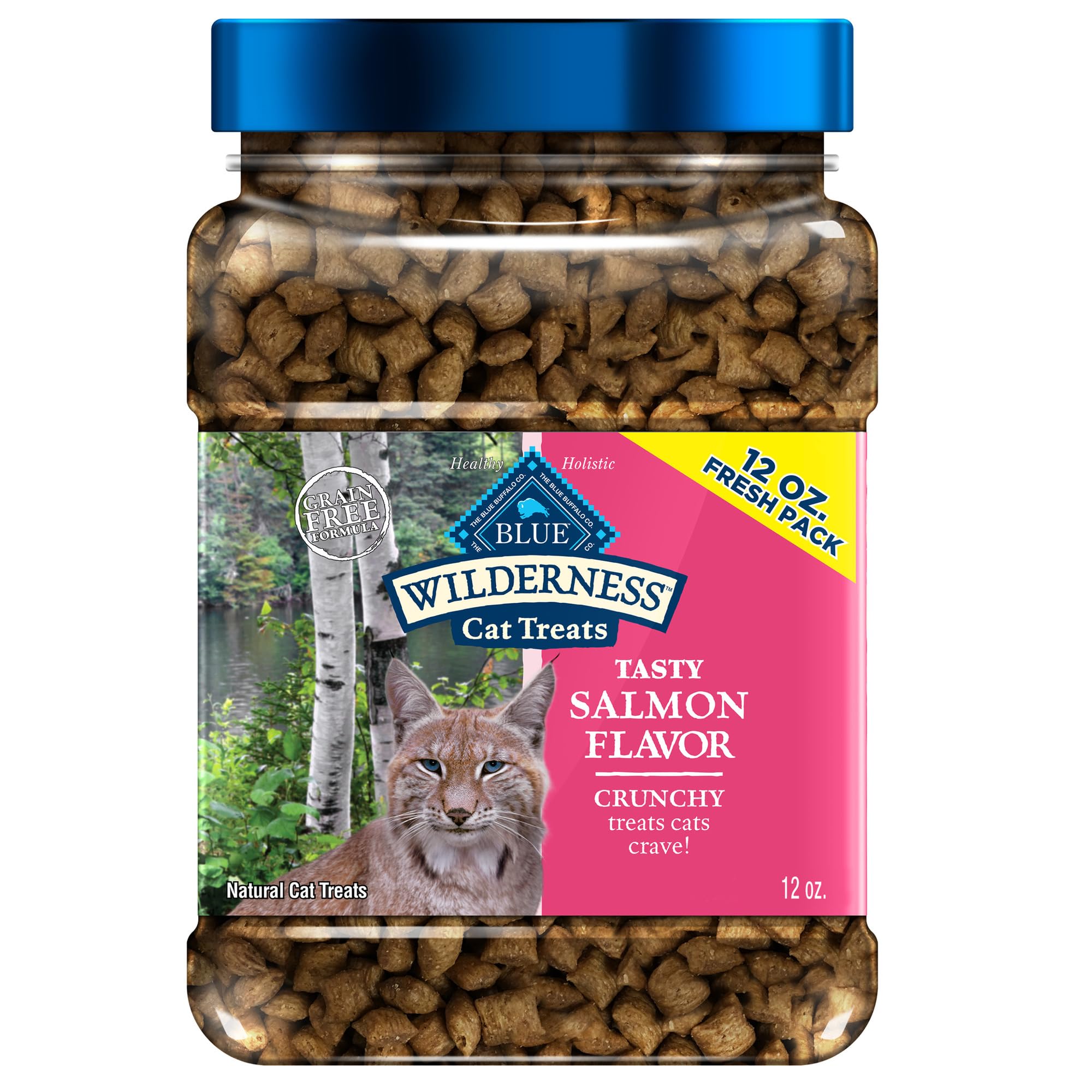 Blue Buffalo Wilderness friandise croquante saumon, récompense savoureuse pour votre chat.