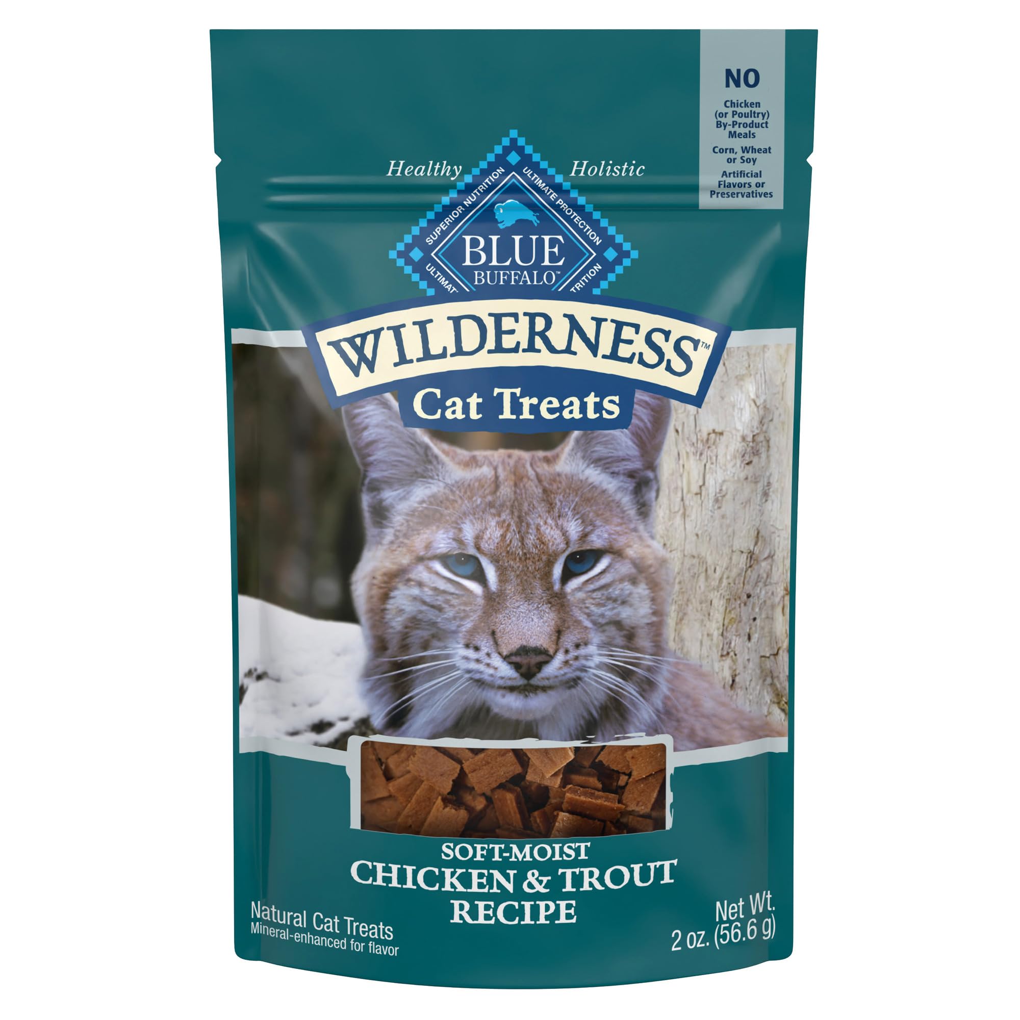 Blue Buffalo Wilderness friandises molles poulet-truite, paquet 56 g — récompense sans céréales