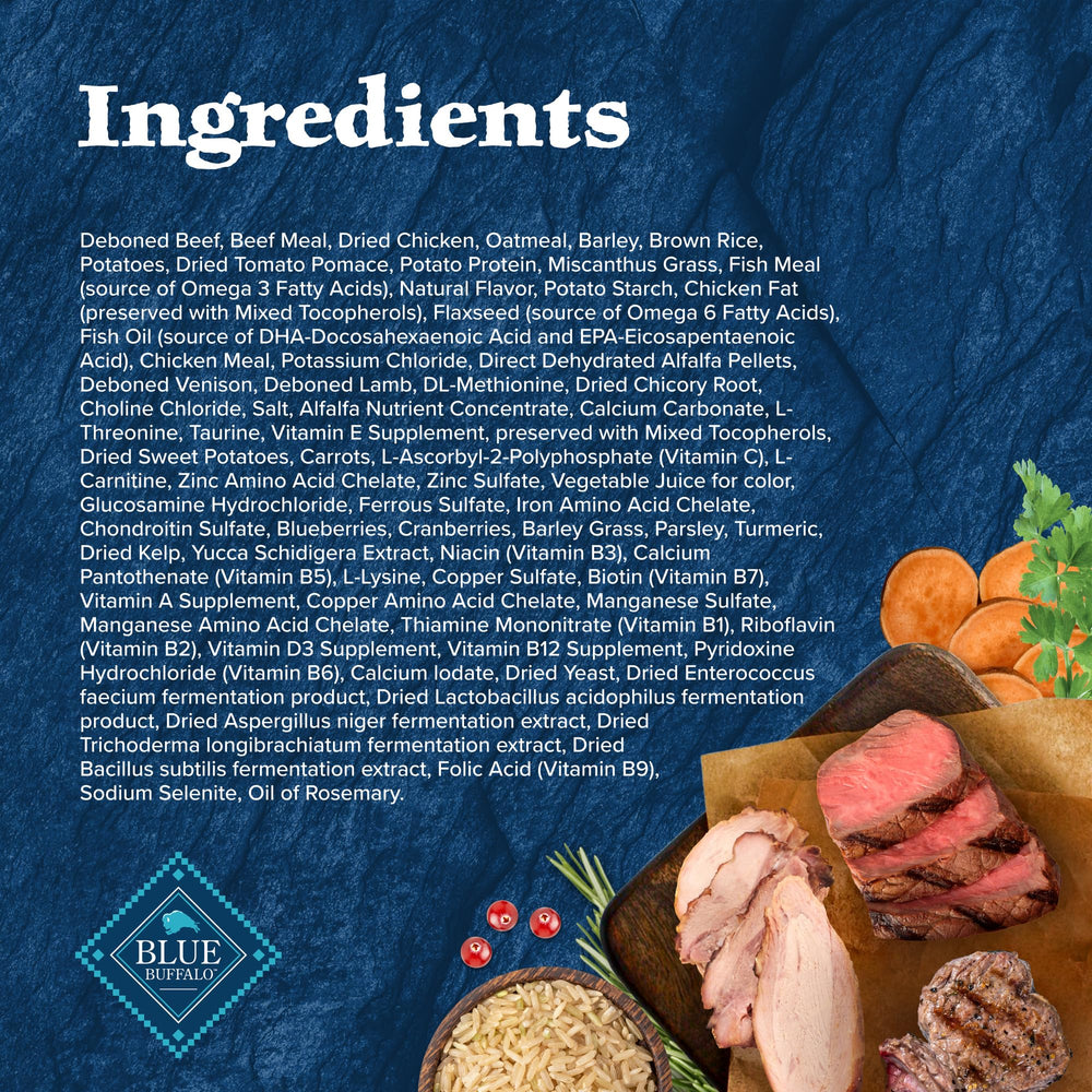 Ingrédients naturels et absence de poulet par produit clairement indiquée.