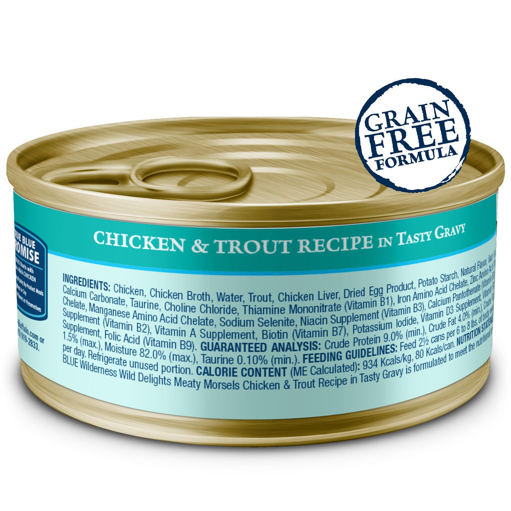 Blue Buffalo Wilderness: morceaux tendres poulet-truite dans sauce onctueuse