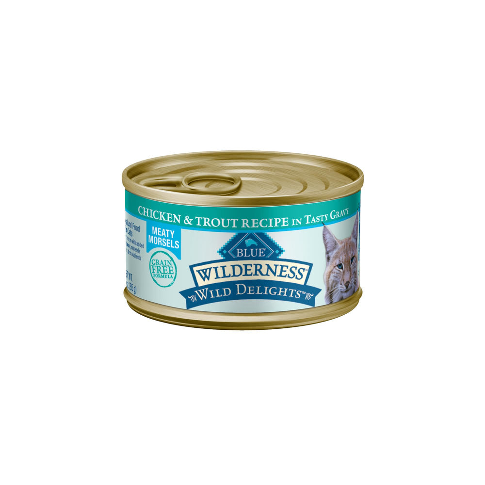 Blue Buffalo Wilderness: morceaux poulet-truite dans sauce savoureuse, soutien hydratation et énergie
