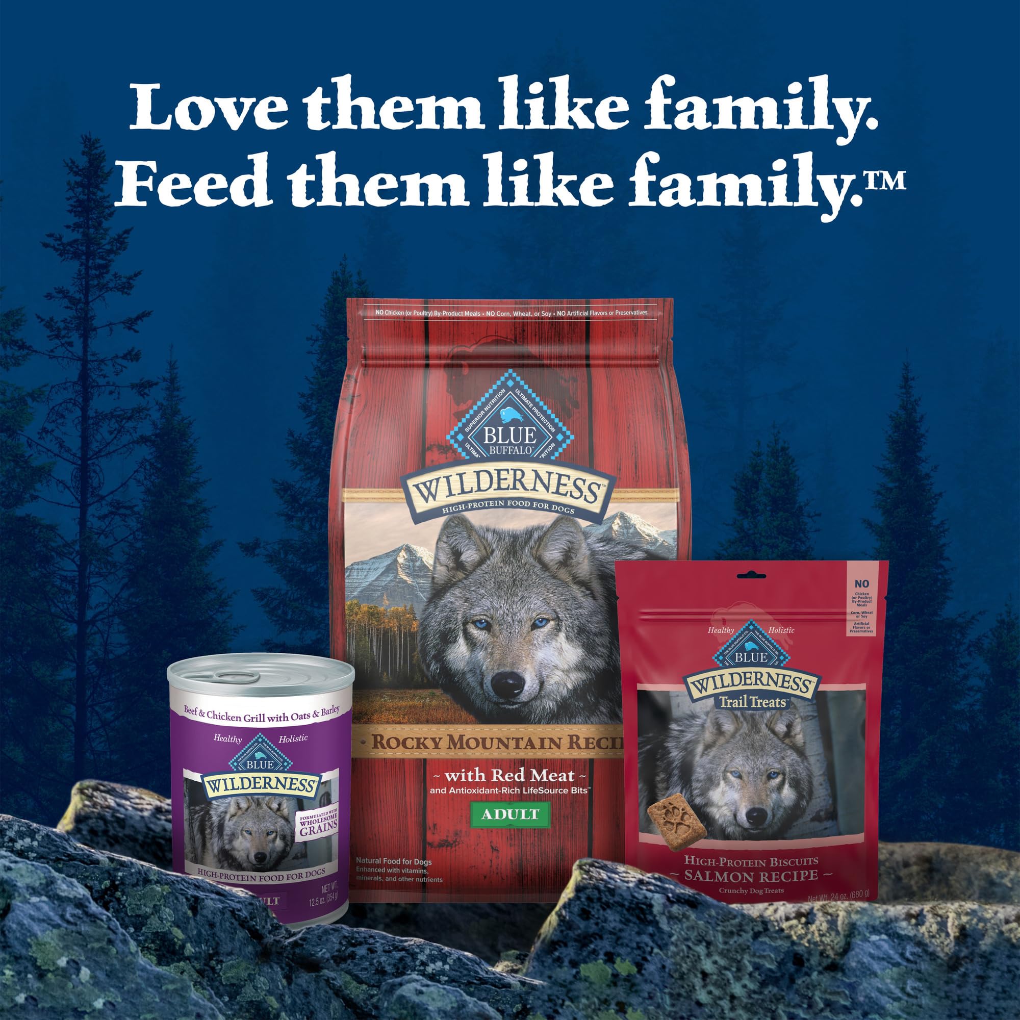 Blue Buffalo Wilderness – Goût de dinde et poulet grillé pour chiens gourmands.