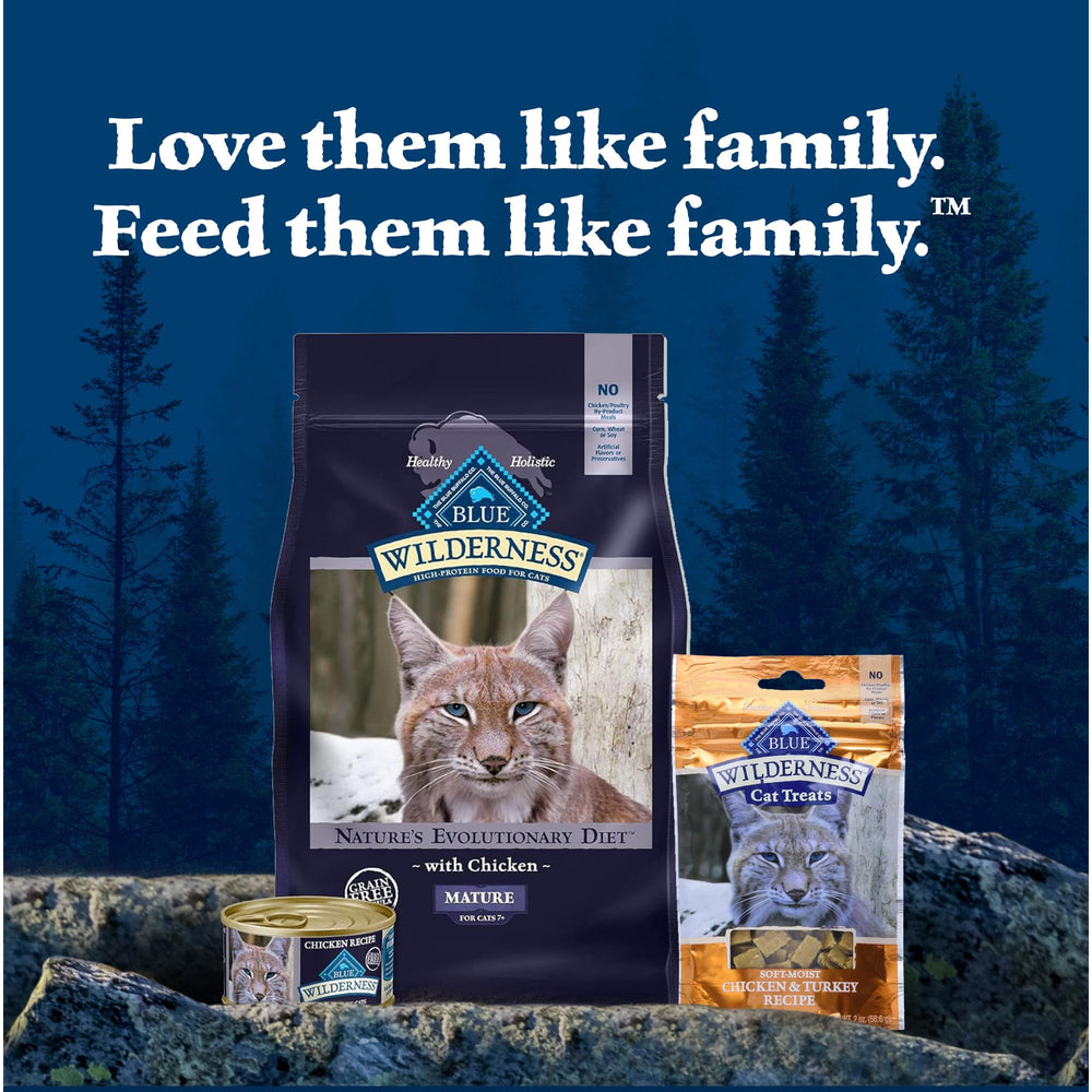 Blue Buffalo Wilderness Pate pour chat adulte 7+, sans céréales et sans soja