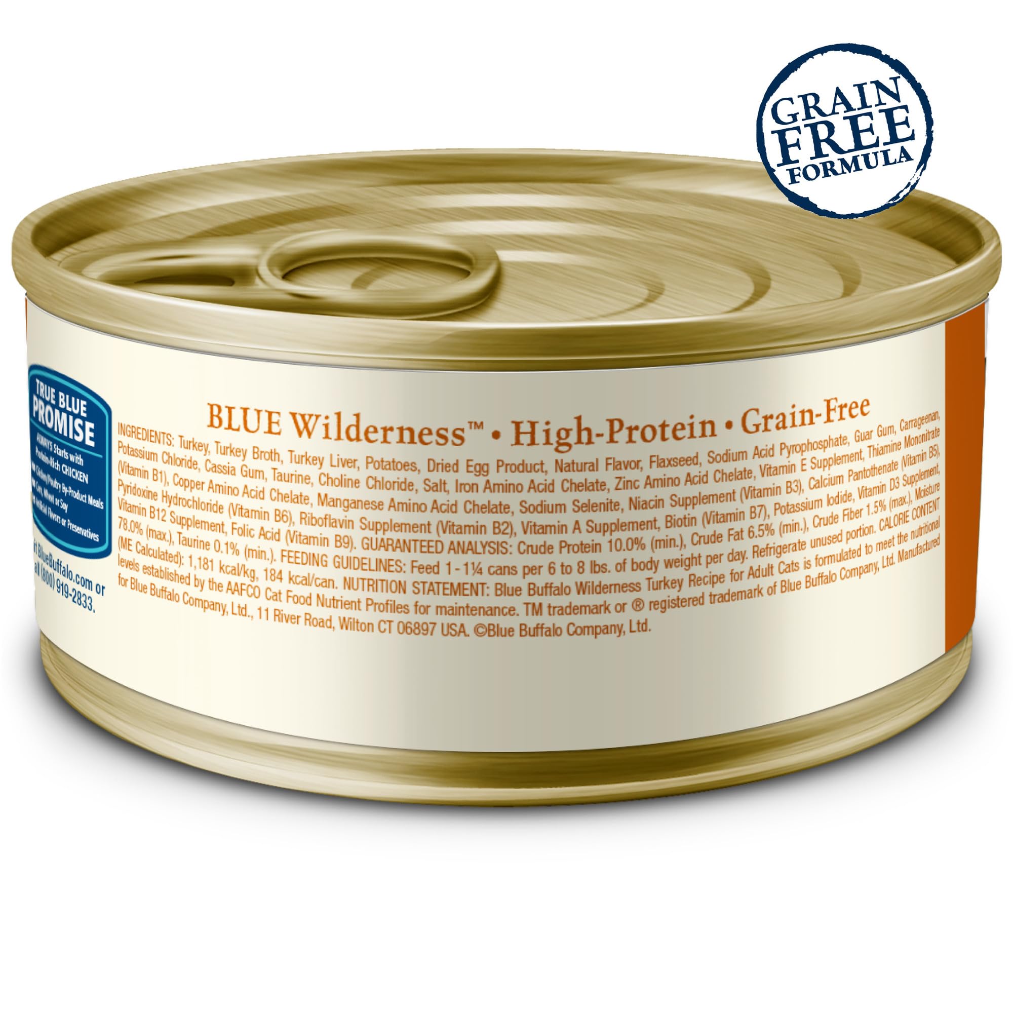 Blue Buffalo Wilderness pâté dinde: texture crémeuse prête à servir.
