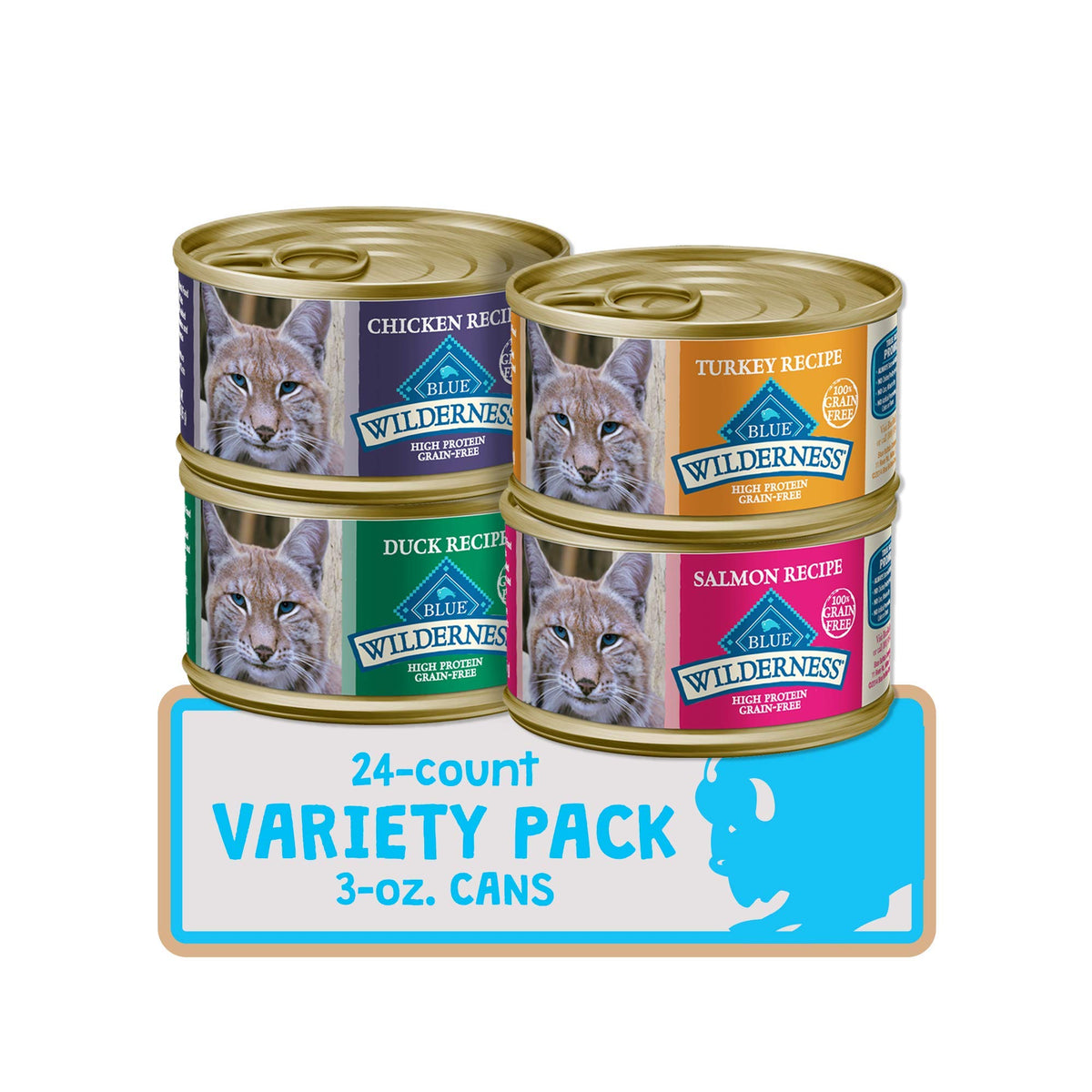 Blue Buffalo Wilderness Pâté poulet : énergie et muscles pour chats actifs