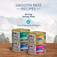 Blue Buffalo Wilderness Pâté saumon : oméga pour pelage sain et brillant