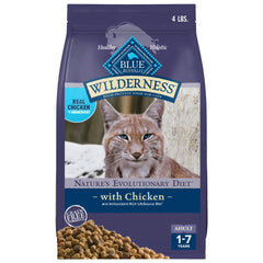 Blue Buffalo Wilderness montre poulet premier ingredient et proteine naturelle