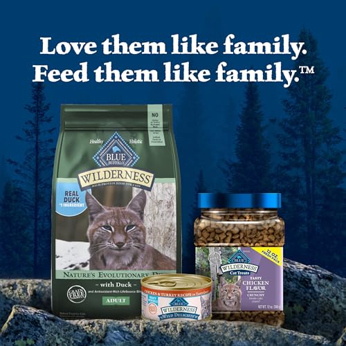 Blue Buffalo Wilderness protéines élevées pour chats actifs.