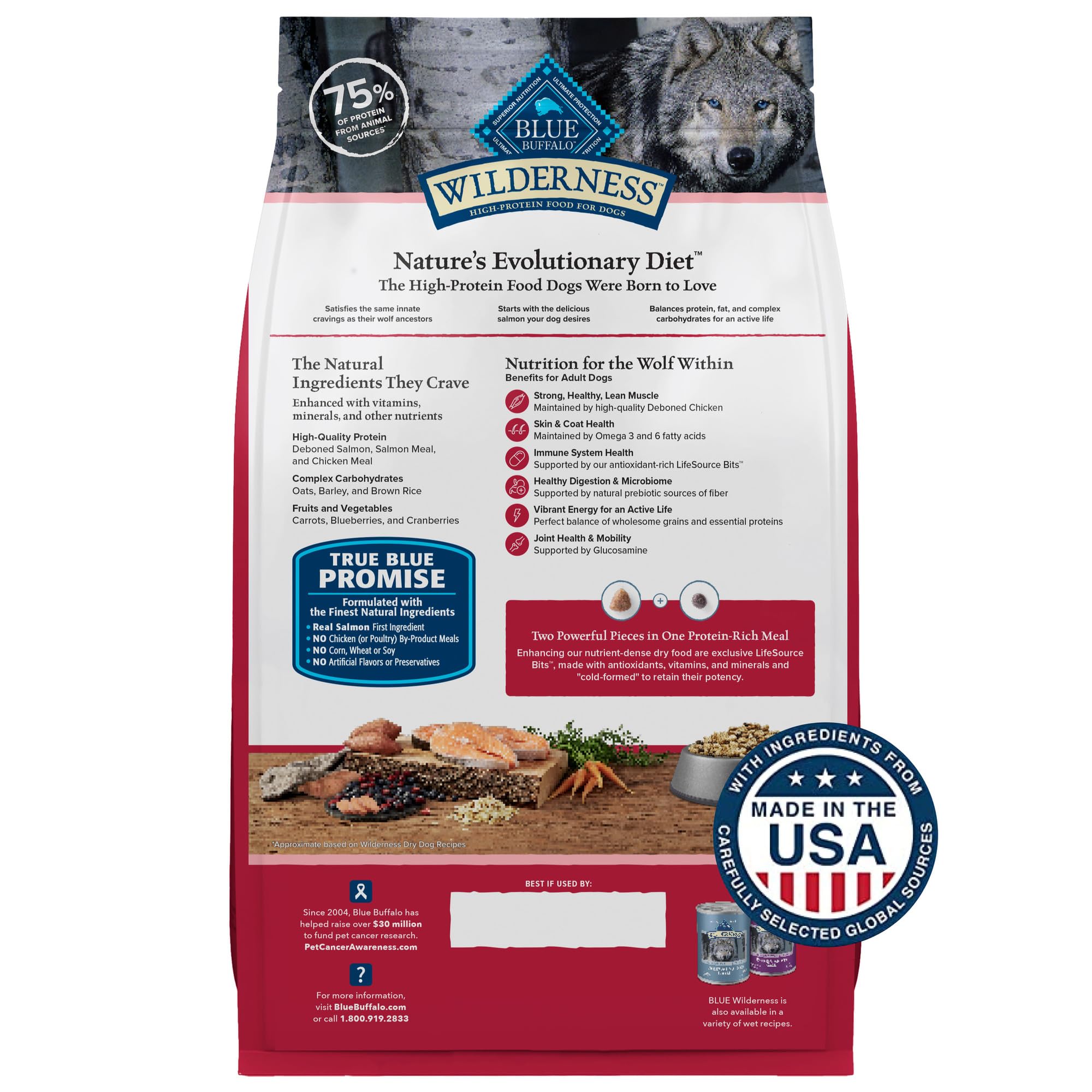 Blue Buffalo Wilderness croquettes riches en protéines pour muscles et énergie