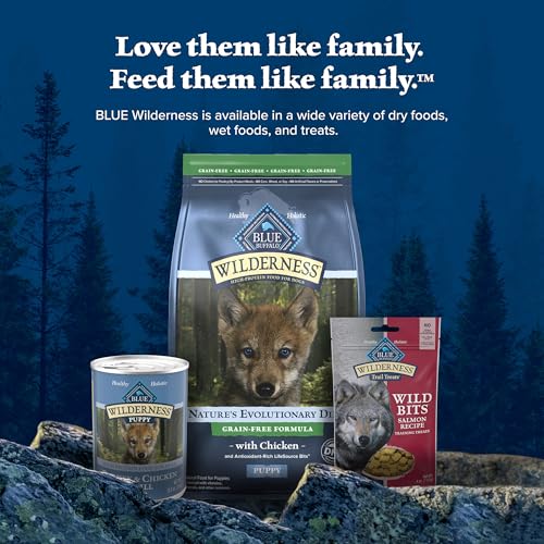 Recettes sans céréales Blue Wilderness avec option grains.