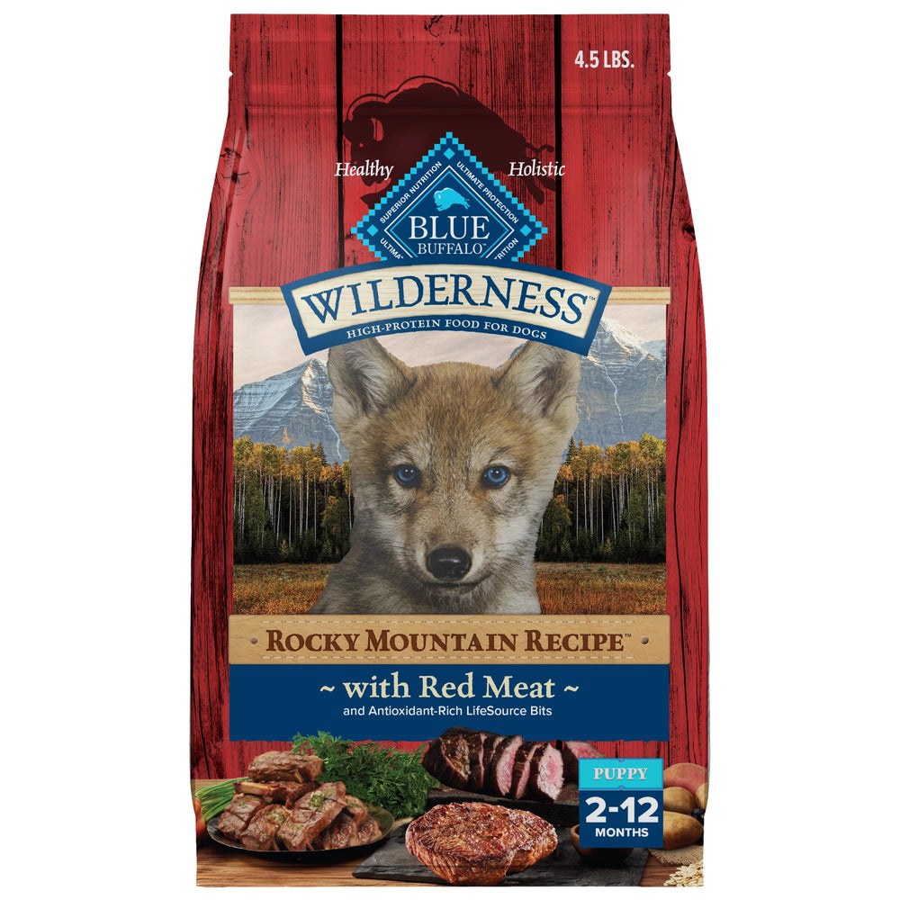 Blue Buffalo Wilderness Rocky Mountain Chiot – premier ingrédient bœuf désossé pour énergie