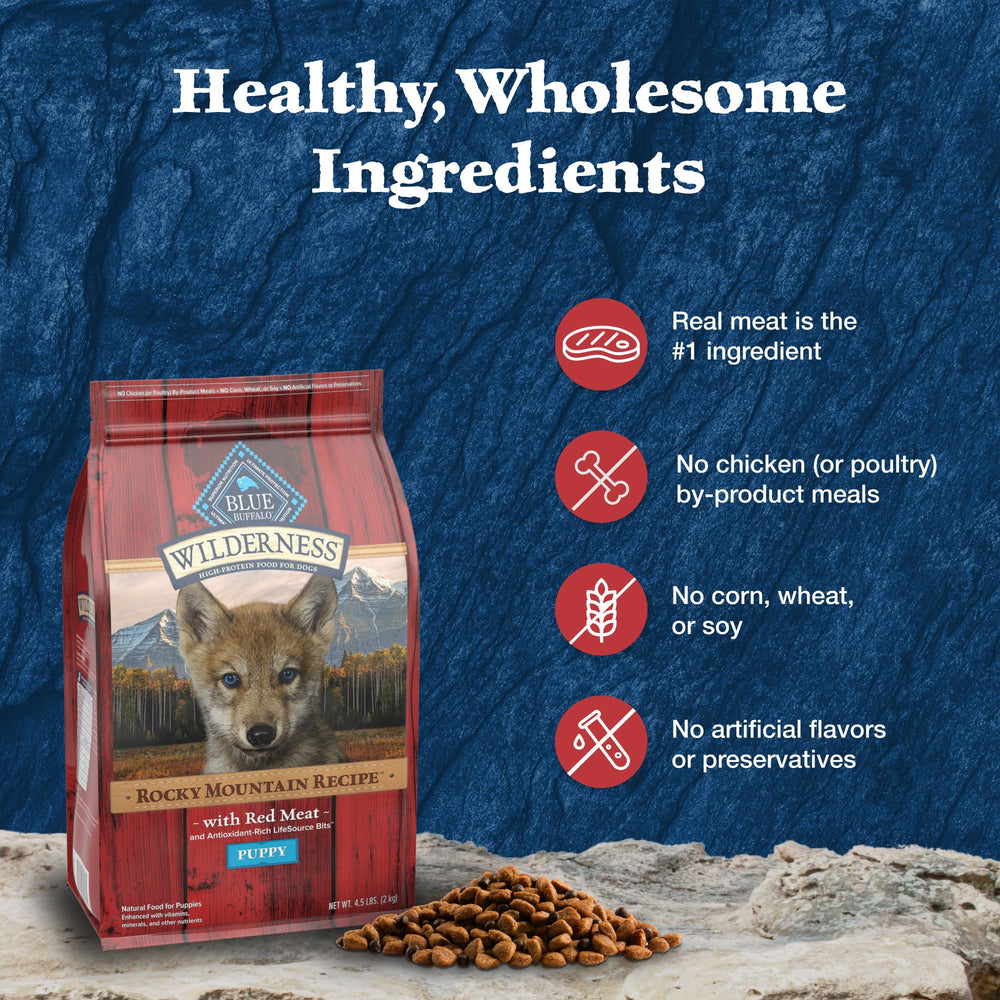 Blue Buffalo Wilderness Rocky Mountain Chiot – fabriqué aux États-Unis