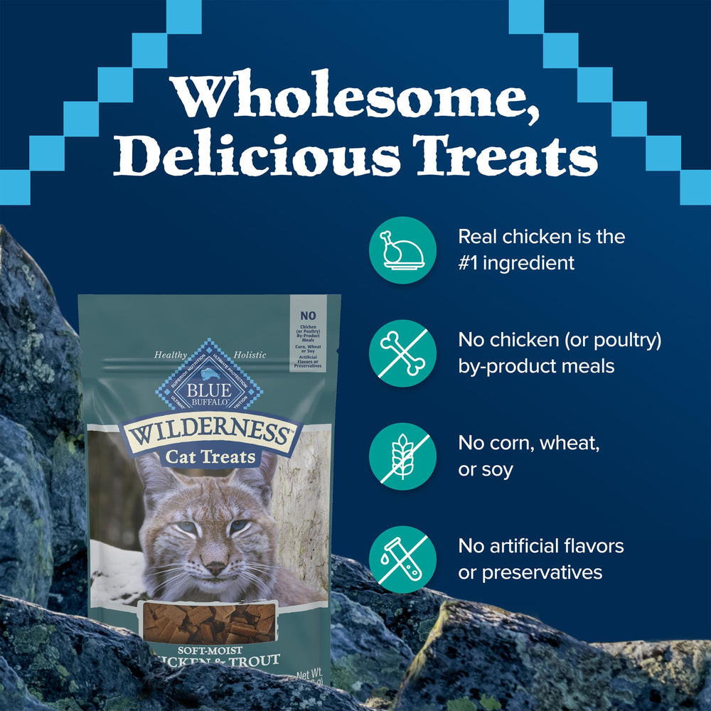 Sans farine de sous-produits de poulet, friandises Wilderness