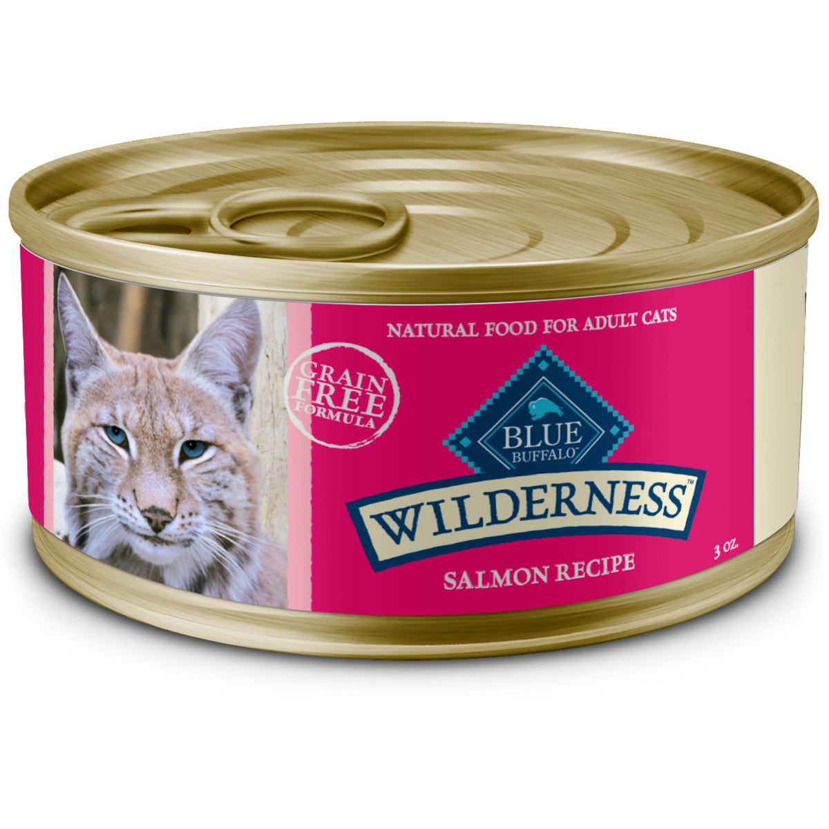 Blue Buffalo Wilderness saumon pâté, boîte 3oz, énergie naturelle