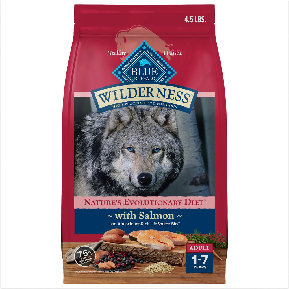 Blue Buffalo Wilderness saumon premier ingrédient, alimentation riche en protéines